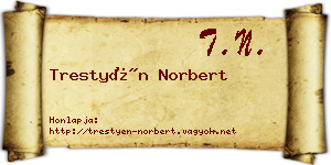 Trestyén Norbert névjegykártya