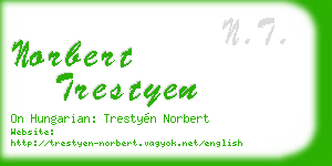 norbert trestyen business card