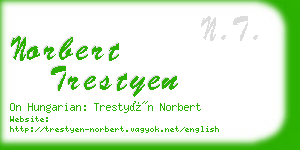 norbert trestyen business card